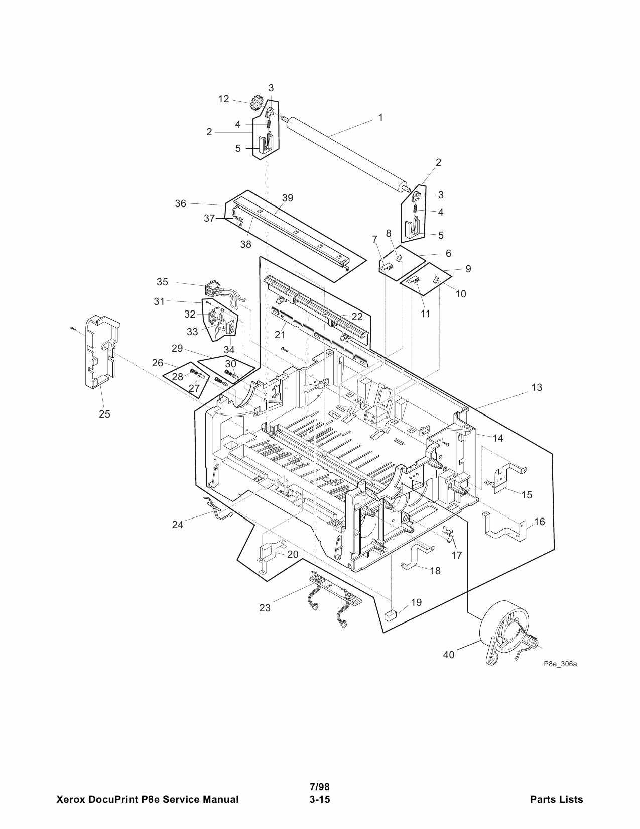 Xerox DocuPrint P8e P8ex Parts List and Service Manual-4